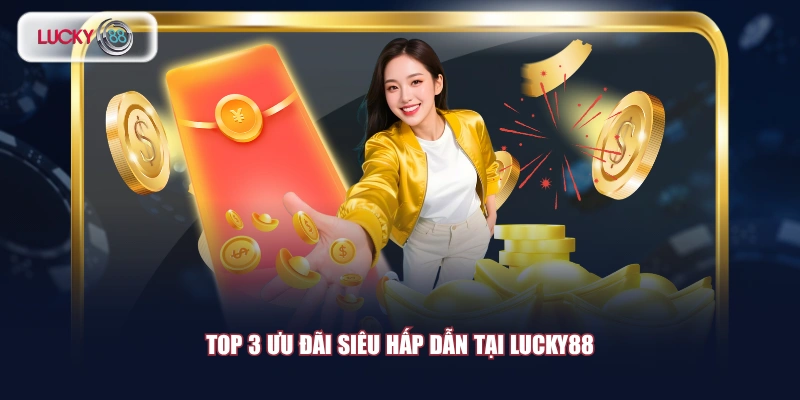 Top 3 ưu đãi siêu hấp dẫn tại LUCKY88